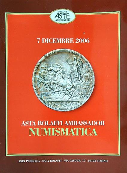 Asta Bolaffi Ambassador Numismatica - copertina