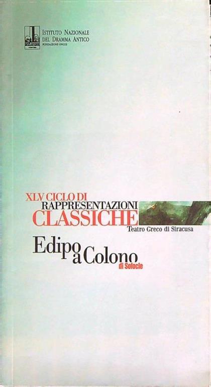 Edipo a Colono - Sofocle - copertina