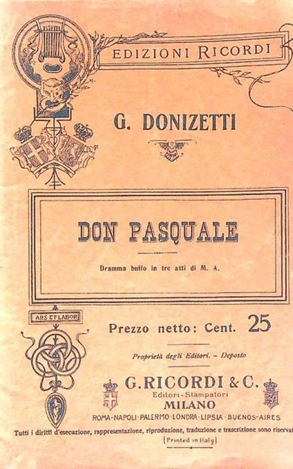 Don Pasquale - G. Donizetti - copertina