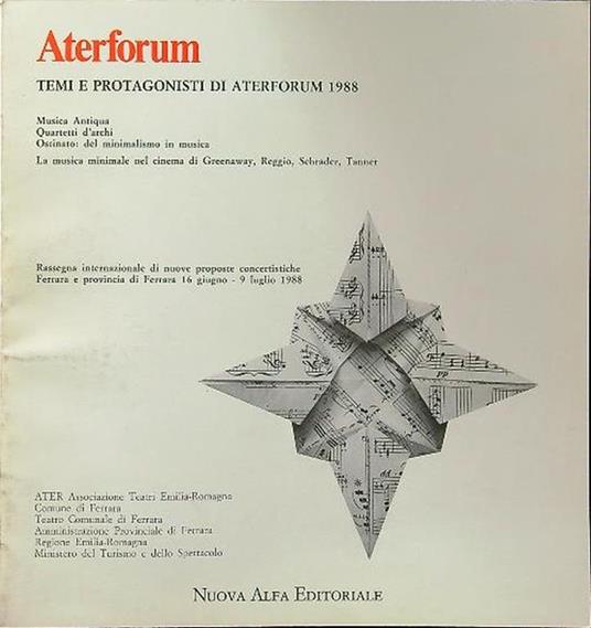 Aterforum 1988 - copertina