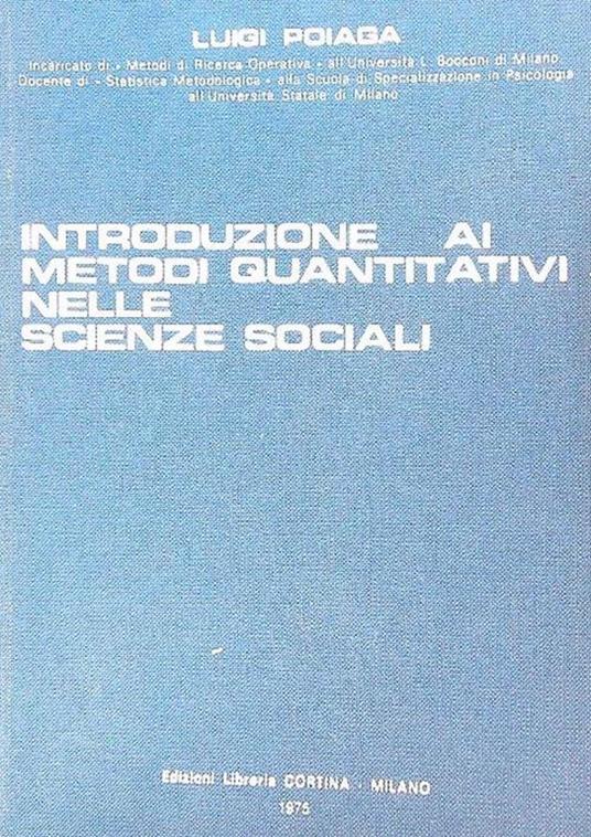 Introduzione ai metodi quantitativi nelle scienze sociali - copertina