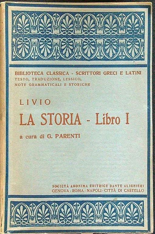 La storia libro I - Tito Livio - copertina