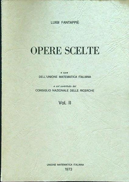 Opere scelte volume II - copertina