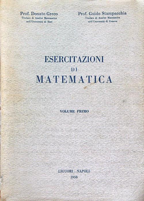 Esercitazioni di matematica vol. 1