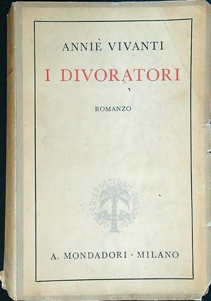 I divoratori - Annie Vivanti - copertina