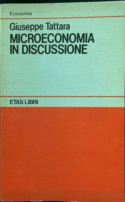 Microeconomia in discussione - Giuseppe Tattara - copertina