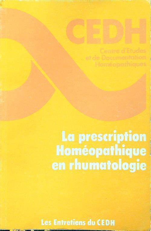 La prescription Homeopathique en rhumatologie