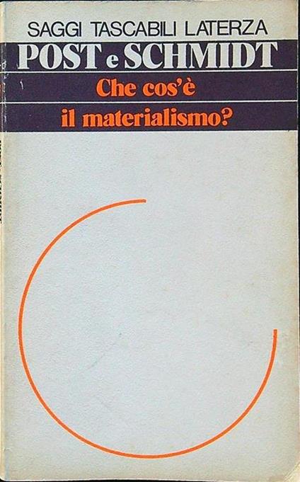 Cos'è il materialismo? - Howard Post - copertina