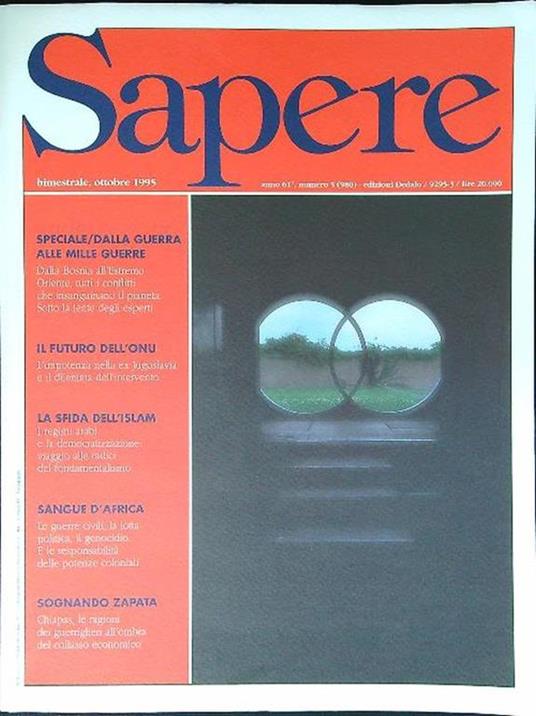 Sapere n. 5 - Ott 1995 - copertina