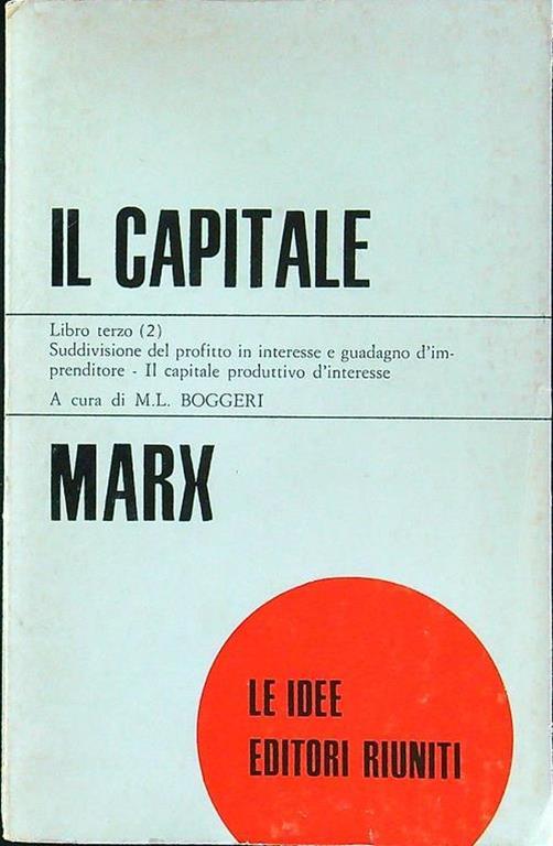 Il capitale libro terzo volume 2 - Karl Marx - copertina