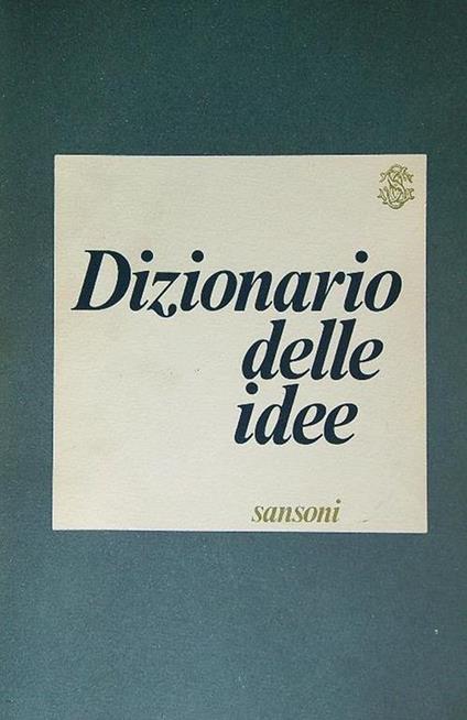 Dizionario delle idee - copertina