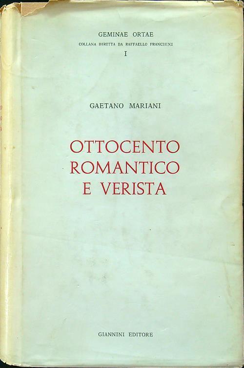 Ottocento romantico verista - Gaetano Mariani - copertina