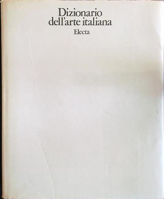 Dizionario dell'arte italiana - copertina