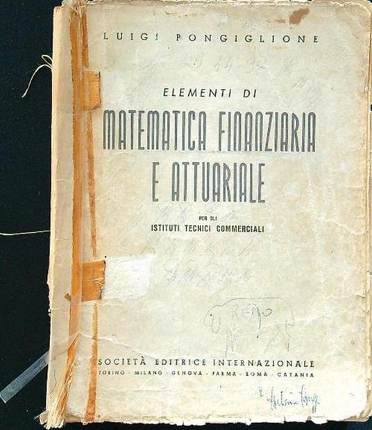 Matematica finanziaria ed attuariale - copertina