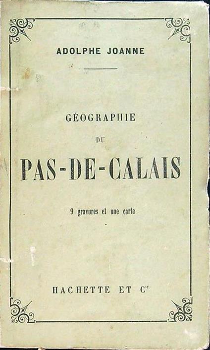 Geographie du Pas-de-Calais - Adolphe Joanne - copertina