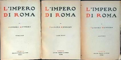 L' impero di Roma 3vv - Theodor Mommsen - copertina