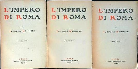 L' impero di Roma 3vv - Theodor Mommsen - copertina