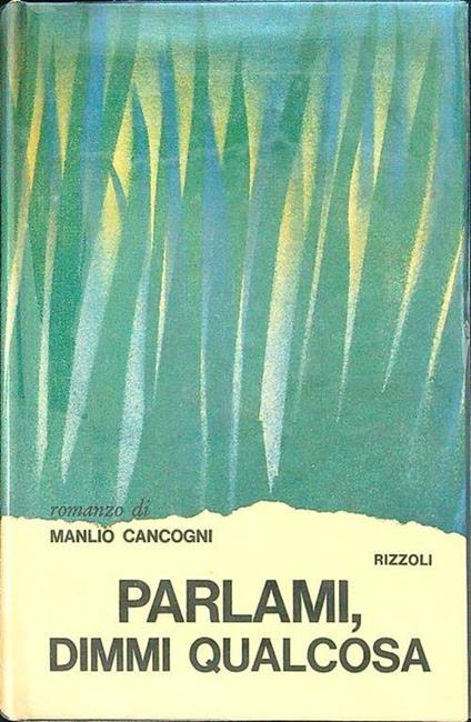 Parlami, dimmi qualcosa - Manlio Cancogni - copertina