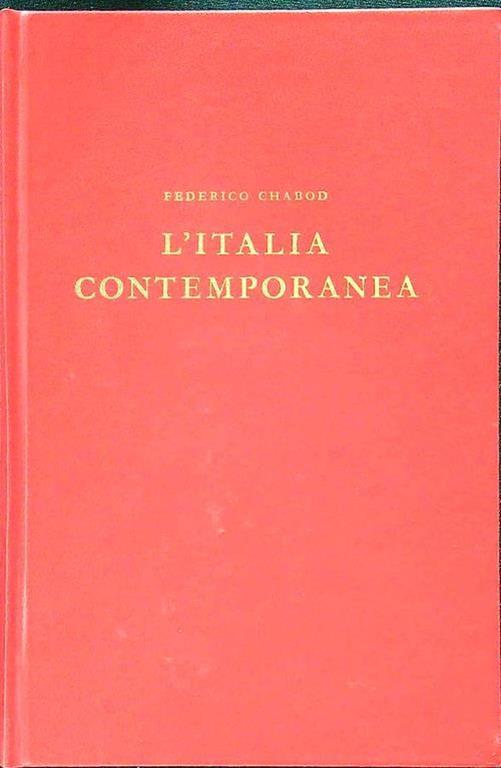 L' Italia contemporanea - Federico Chabod - copertina