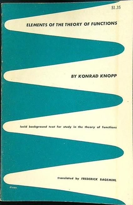 Elements of the theory of functions - Konrad Knopp - copertina