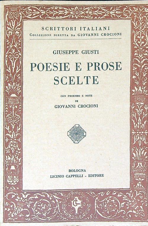 Poesie e prose scelte