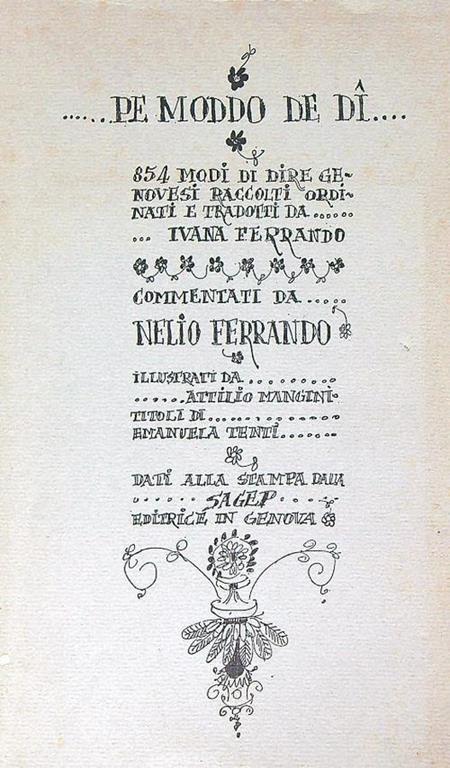 ....Pe moddo de di..... - Ivana Ferrando - copertina