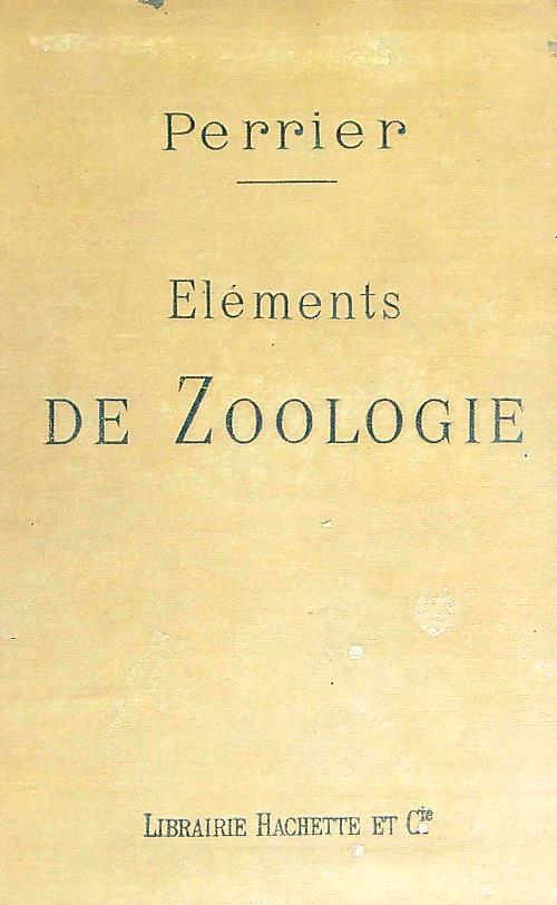 Elements de zoologie