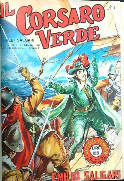 Romanzo completo vari numeri anni 1951-1955 in 4 volumi - Emilio Salgari - copertina