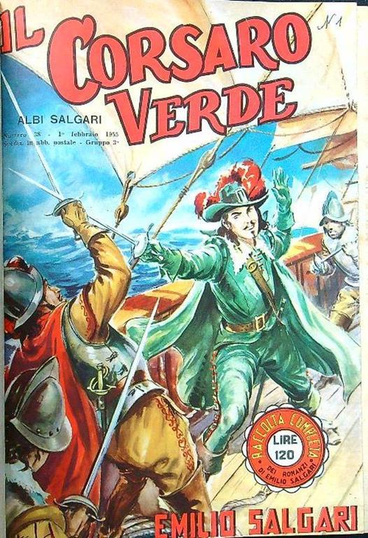 Romanzo completo vari numeri anni 1951-1955 in 4 volumi - Emilio Salgari - copertina