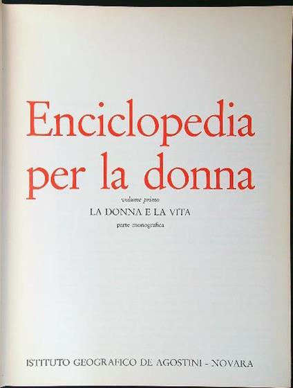 Enciclopedia per la donna 2 vv. - copertina