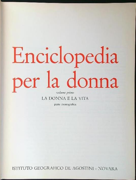 Enciclopedia per la donna 2 vv. - copertina