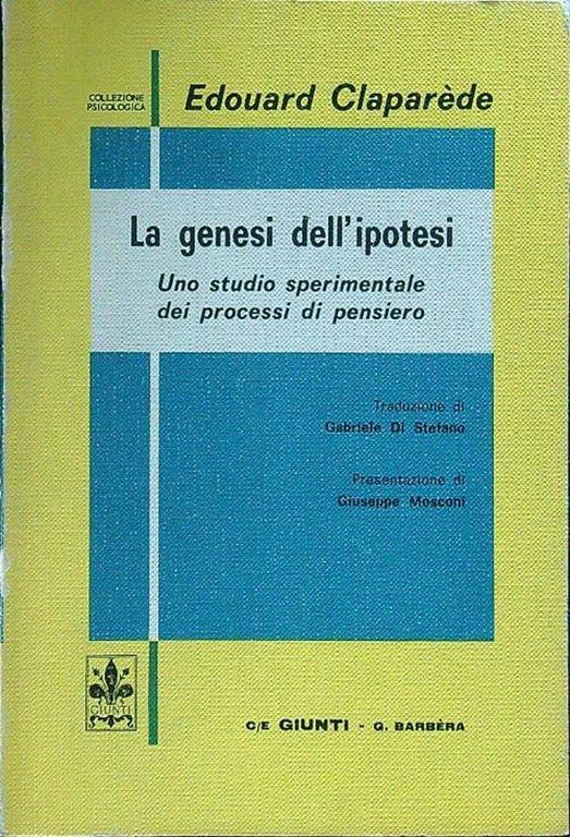 La genesi dell'ipotesi - copertina