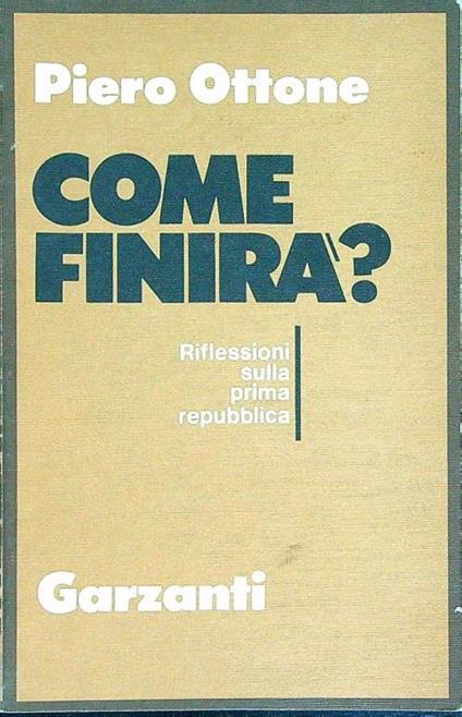 Come finirà? - Piero Ottone - copertina