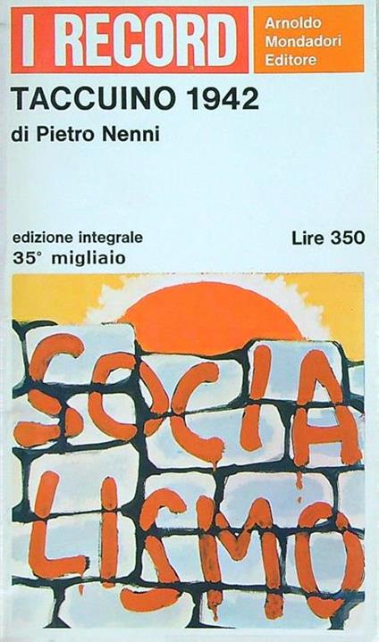 Taccuino 1942 - Pietro Nenni - copertina