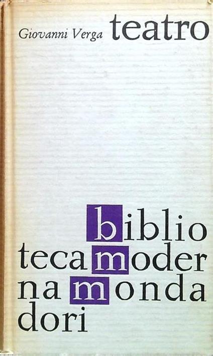 Teatro - Giovanni Verga - copertina