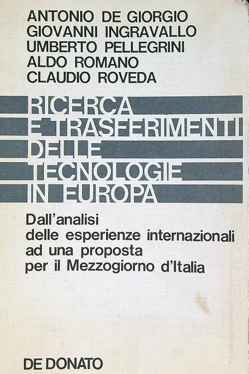 Ricerca e trasferimenti delle tecnologie in Europa