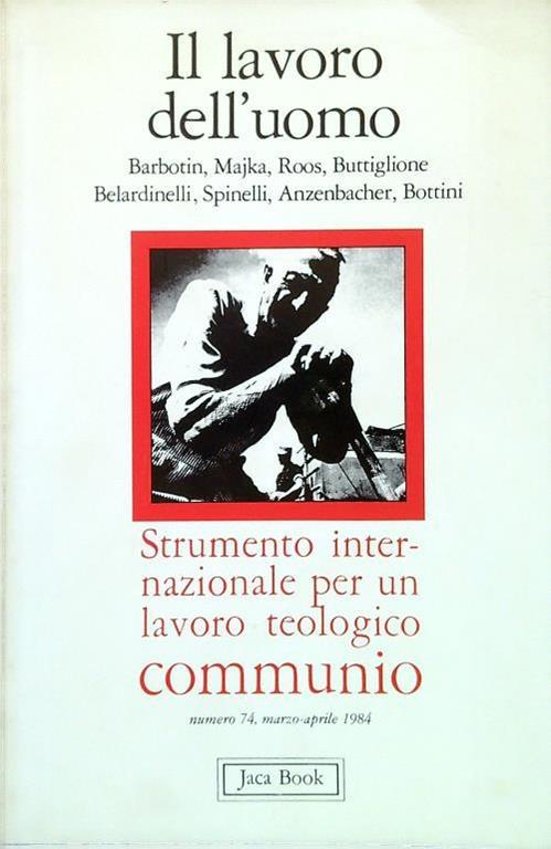 Communio n. 74, marzo-aprile 1984 - copertina