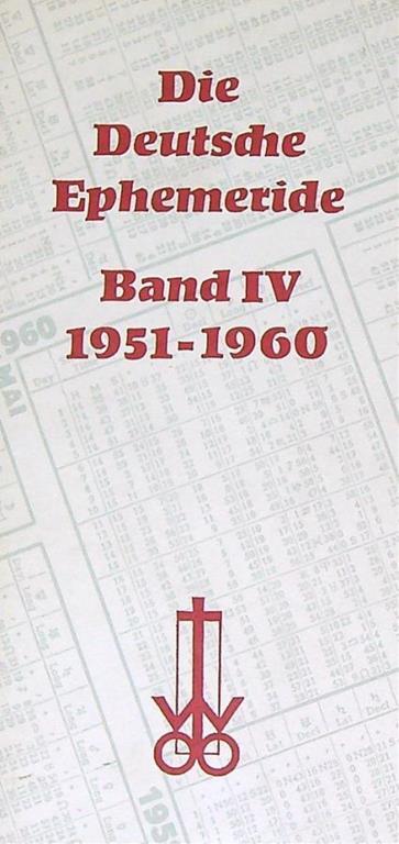 Die deutsche ephemeride Band IV 1951-1960 - copertina