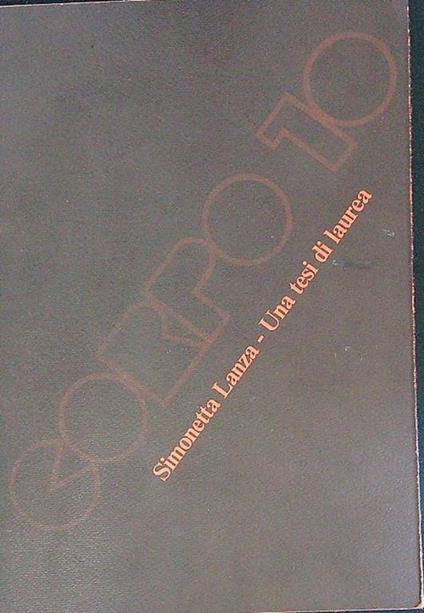 Una  tesi di laurea - copertina