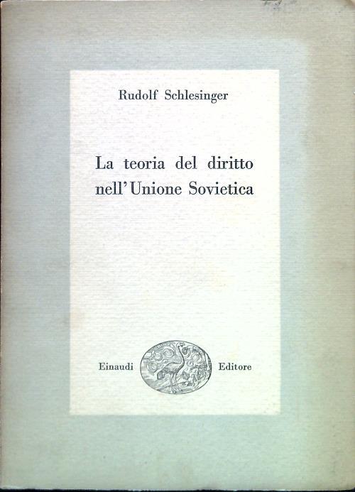 La teoria del diritto nell'Unione Sovietica