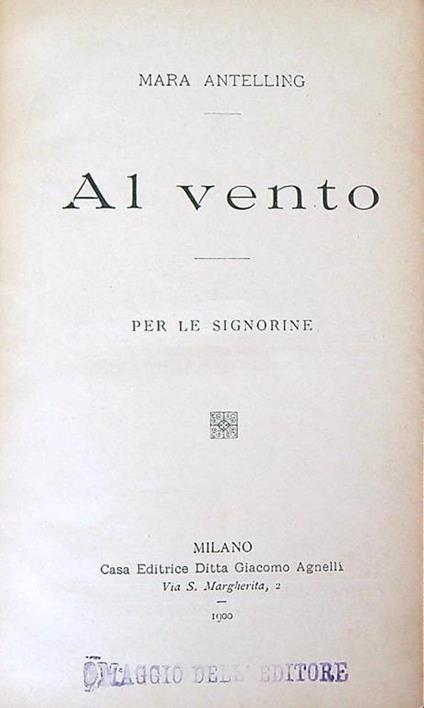 Al vento - copertina