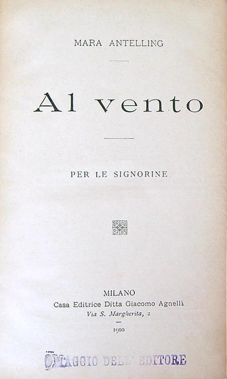 Al vento - copertina