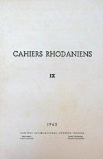 Cahiers rhodaniens IX/1962