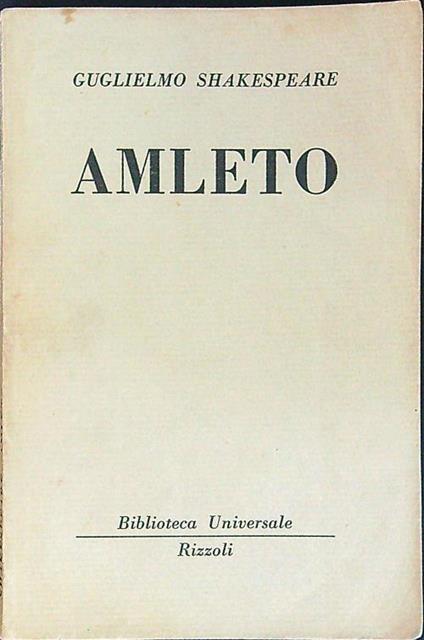 Amleto - William Shakespeare - copertina