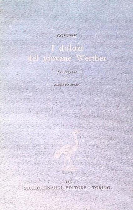 I dolori del giovane Werther - Johann Wolfgang Goethe - copertina