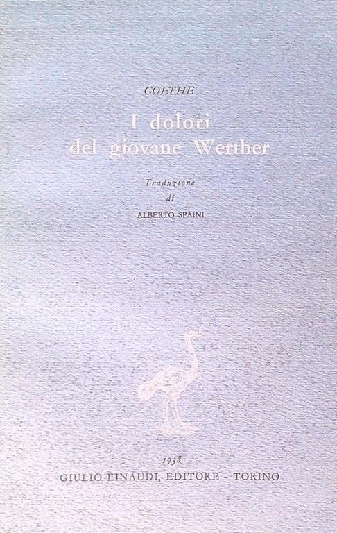 I dolori del giovane Werther - Johann Wolfgang Goethe - copertina
