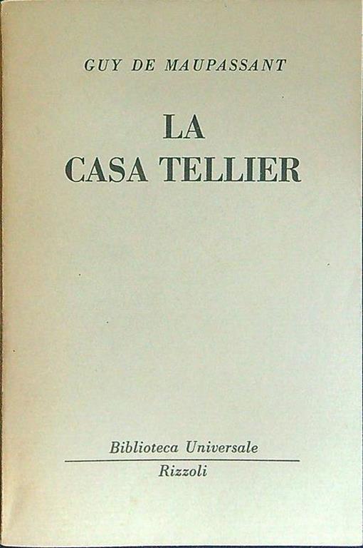 La  casa Tellier - Guy de Maupassant - copertina