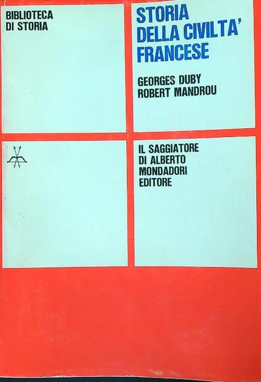 Storia della civiltà francese - Georges Duby - copertina