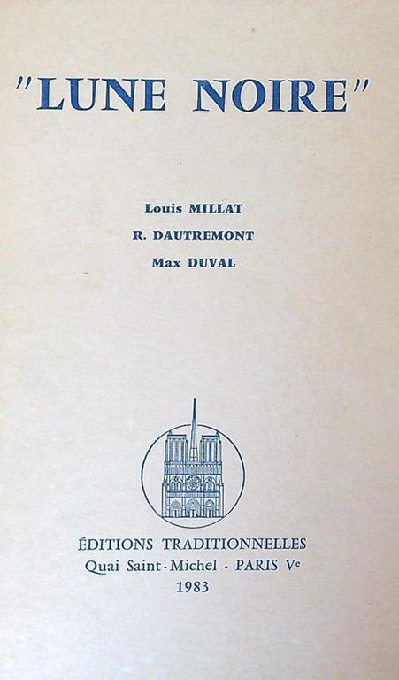 Lune Noire - copertina
