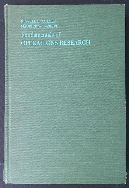 Fundamentals of Operations Research - copertina